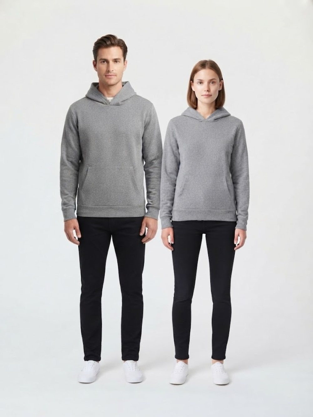 Classic Grey Hoodie Sweatshirt XL